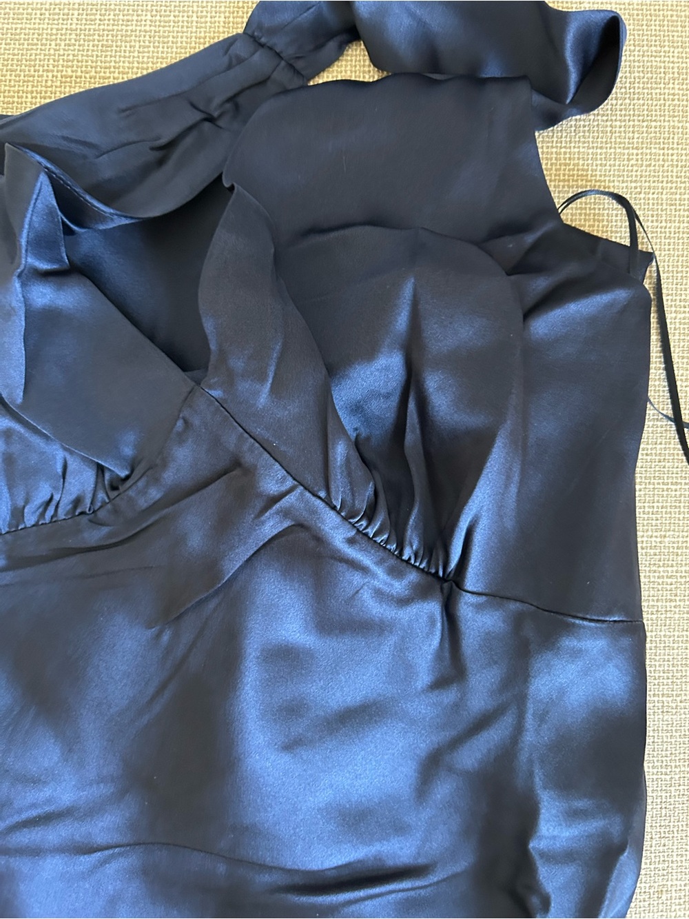 Reformation Pernille Silk Maxi Dress - Midnight Navy Blue Gown Party Medium - Picture 7 of 11